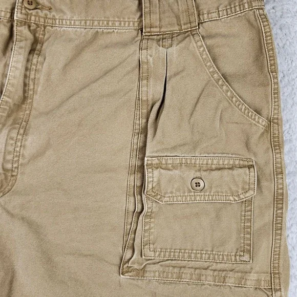 Cabelas 7-Pocket Hiker Shorts Mens 46 Brown Cotton Canvas Cargo Outdoor Utility - Picture 5 of 13